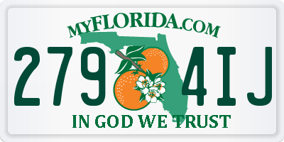 FL license plate 2794IJ