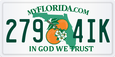 FL license plate 2794IK