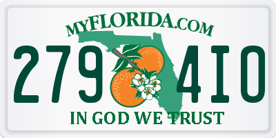 FL license plate 2794IO