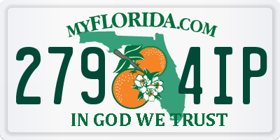 FL license plate 2794IP