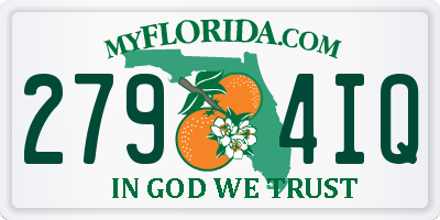 FL license plate 2794IQ
