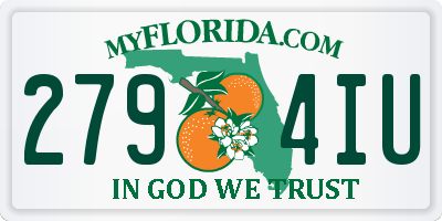 FL license plate 2794IU