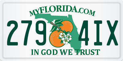 FL license plate 2794IX