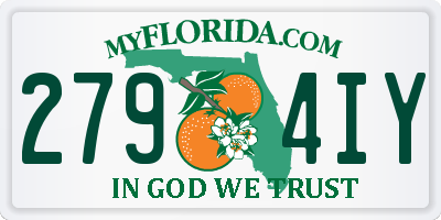 FL license plate 2794IY