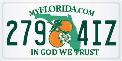 FL license plate 2794IZ
