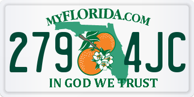 FL license plate 2794JC