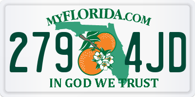 FL license plate 2794JD