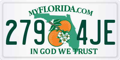 FL license plate 2794JE