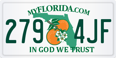 FL license plate 2794JF