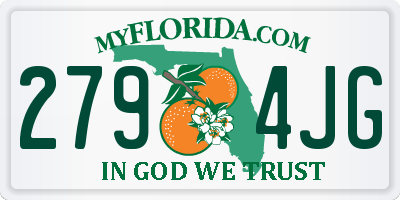 FL license plate 2794JG