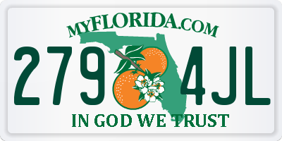 FL license plate 2794JL