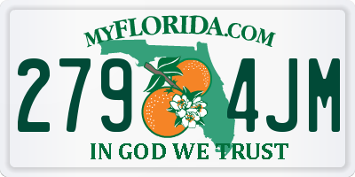 FL license plate 2794JM