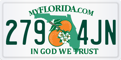 FL license plate 2794JN