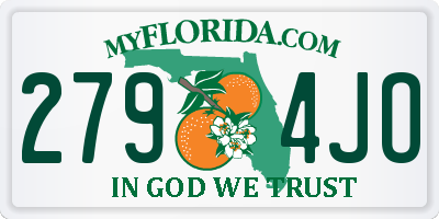 FL license plate 2794JO