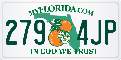FL license plate 2794JP