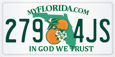 FL license plate 2794JS