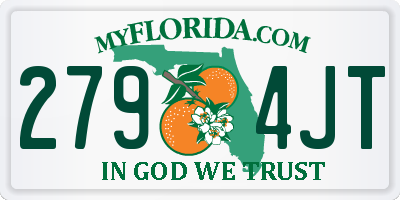 FL license plate 2794JT