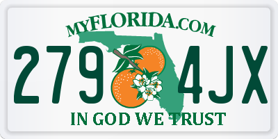 FL license plate 2794JX