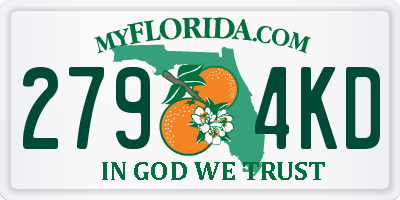 FL license plate 2794KD