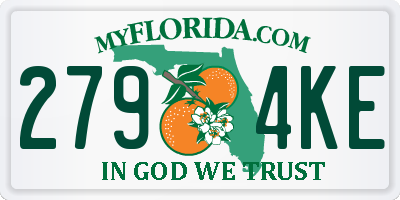 FL license plate 2794KE