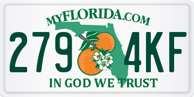 FL license plate 2794KF