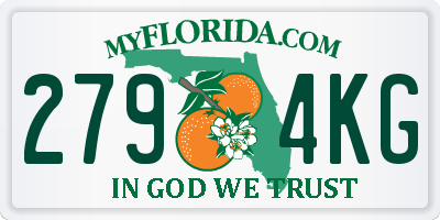 FL license plate 2794KG