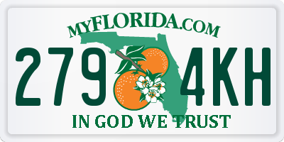 FL license plate 2794KH