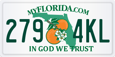 FL license plate 2794KL