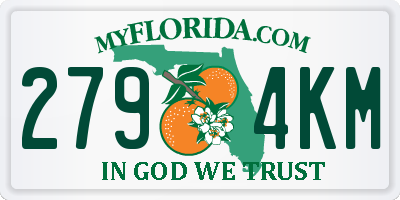 FL license plate 2794KM