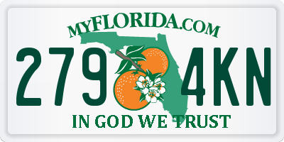 FL license plate 2794KN