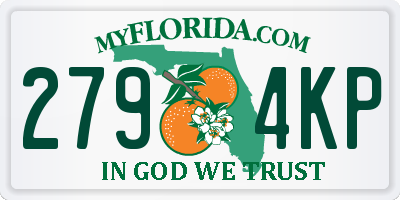 FL license plate 2794KP