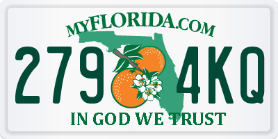 FL license plate 2794KQ