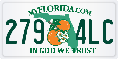 FL license plate 2794LC