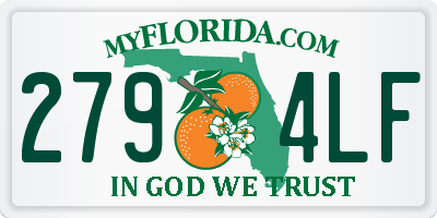 FL license plate 2794LF