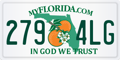 FL license plate 2794LG