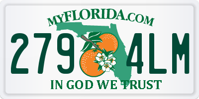 FL license plate 2794LM