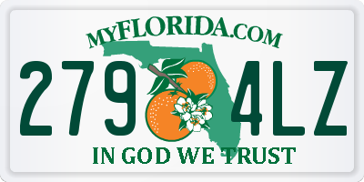 FL license plate 2794LZ