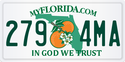 FL license plate 2794MA