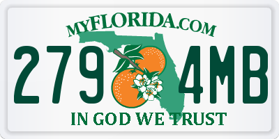 FL license plate 2794MB