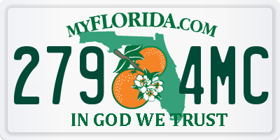 FL license plate 2794MC