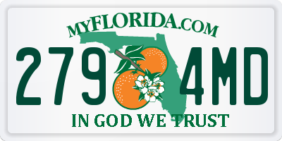 FL license plate 2794MD