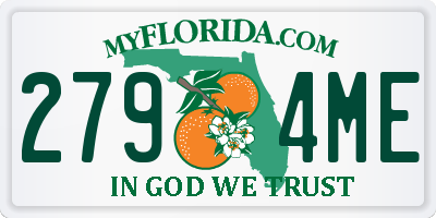 FL license plate 2794ME