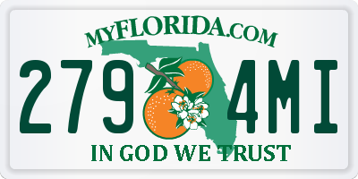 FL license plate 2794MI