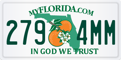FL license plate 2794MM