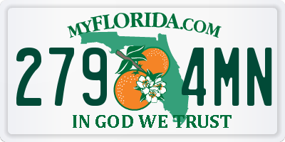 FL license plate 2794MN