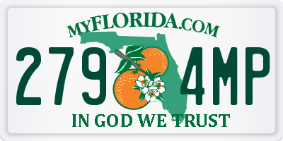 FL license plate 2794MP