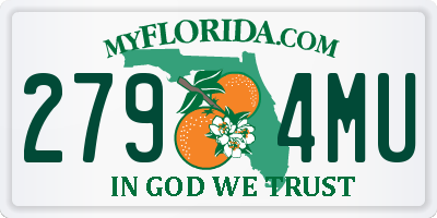 FL license plate 2794MU