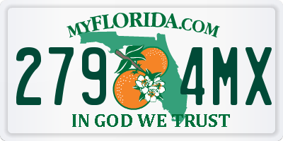 FL license plate 2794MX