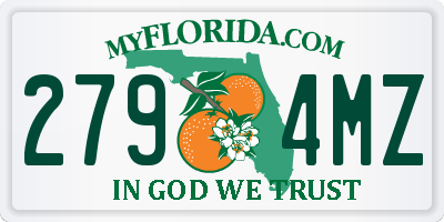 FL license plate 2794MZ
