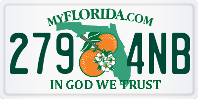 FL license plate 2794NB